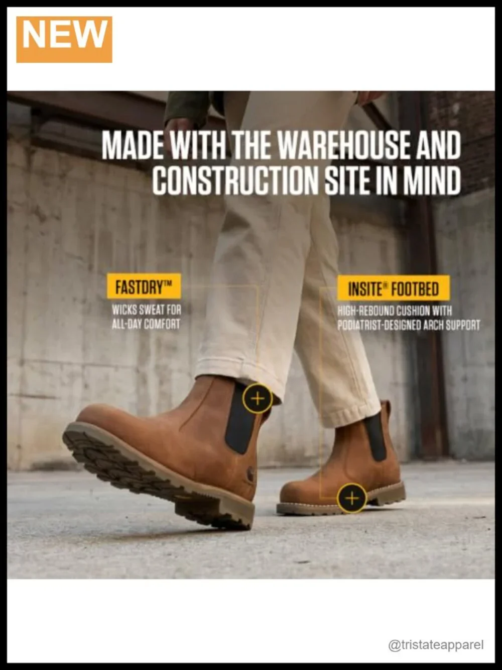 Women's Steel Toe Chelsea Boots Water Resistant Leather Slip-On Work Boots
